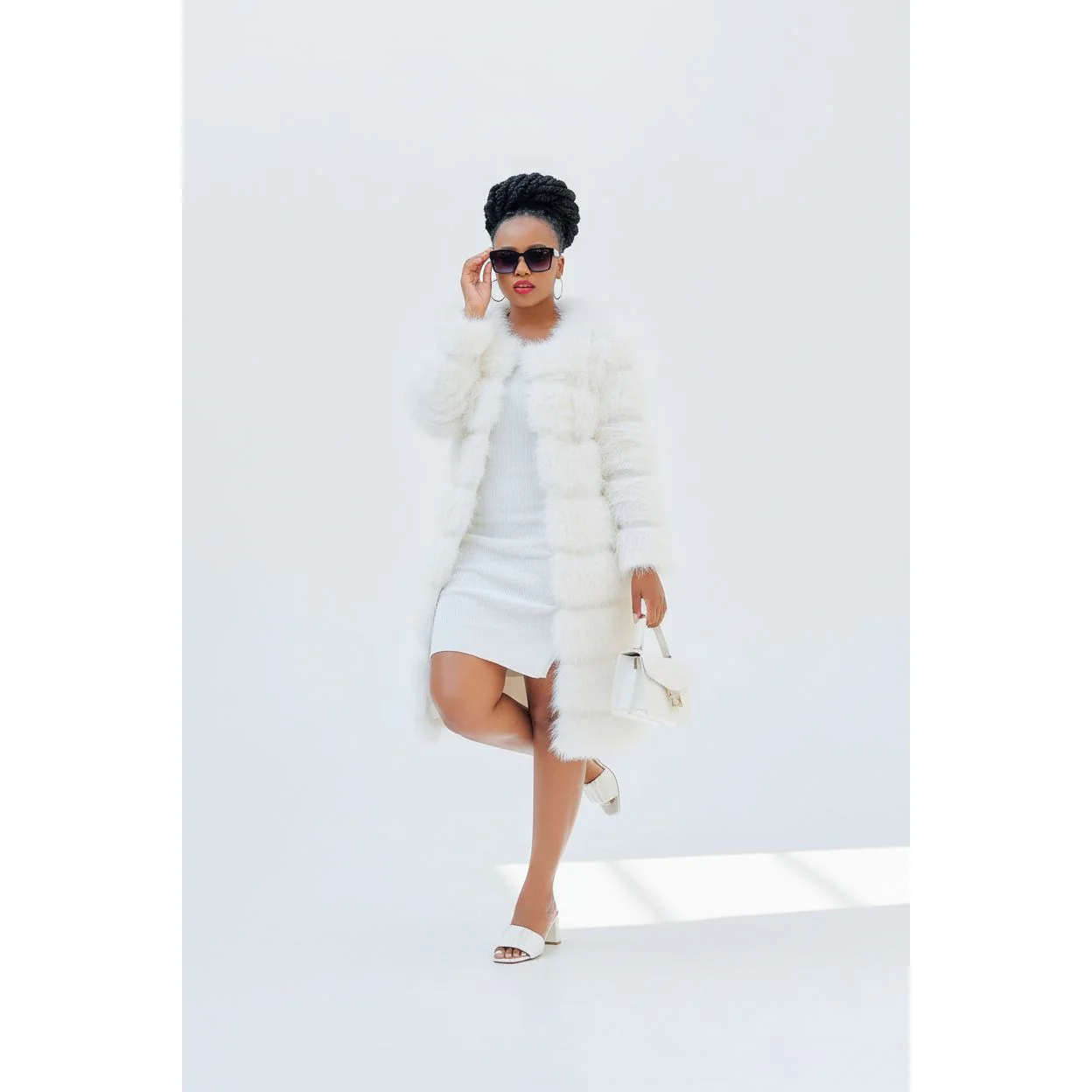 Fox Fur Long Coat - Image 3