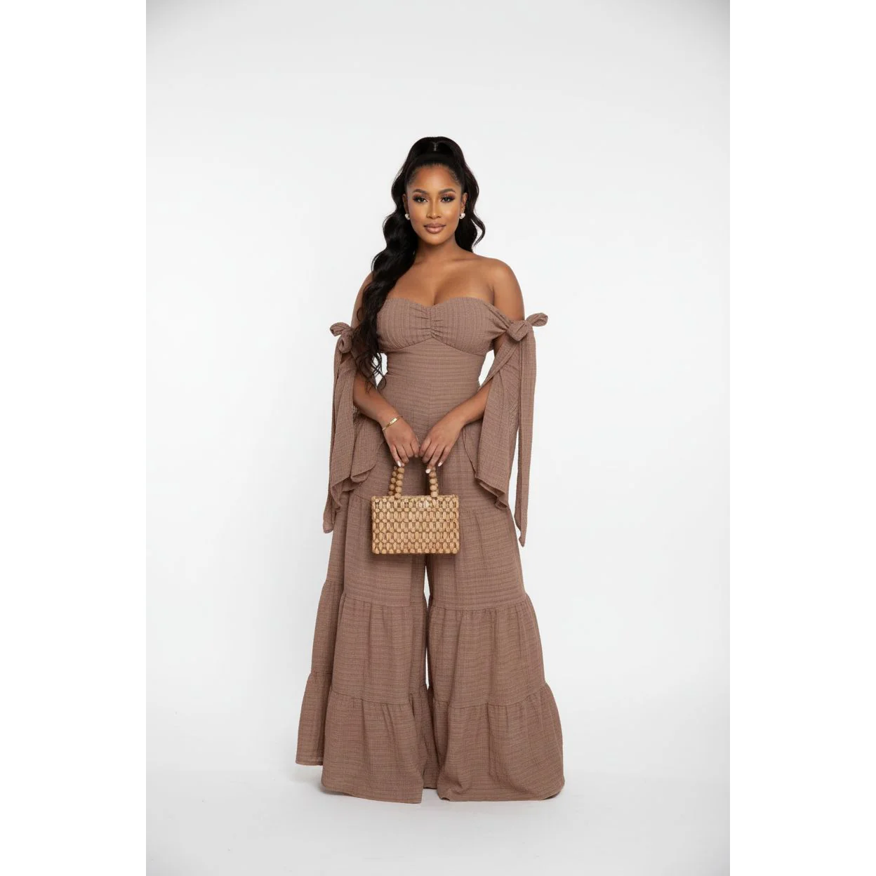 Tie-Up Off Shoulder Summer New Ladies Jumpsuit - Image 2