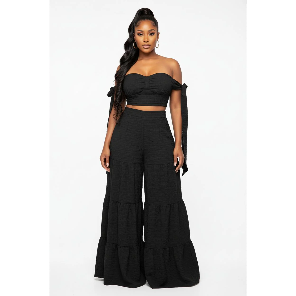 Tie-Up Off Shoulder Summer New Ladies Jumpsuit - Image 5