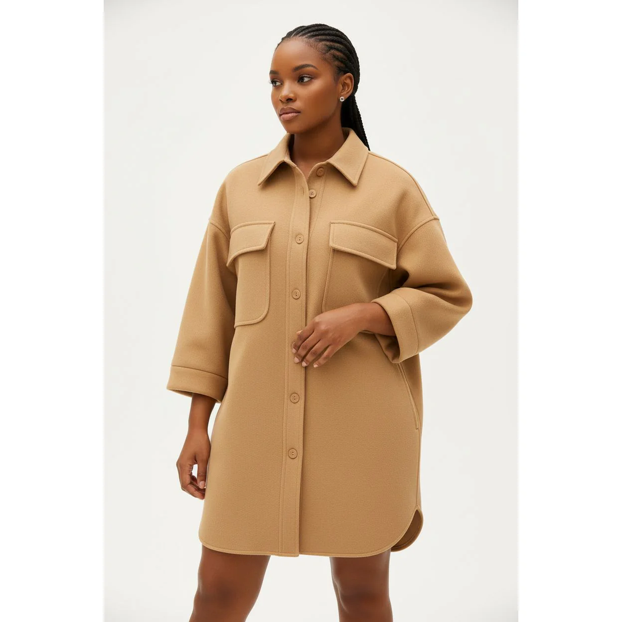 Frenchy Button-Up Longline Coat