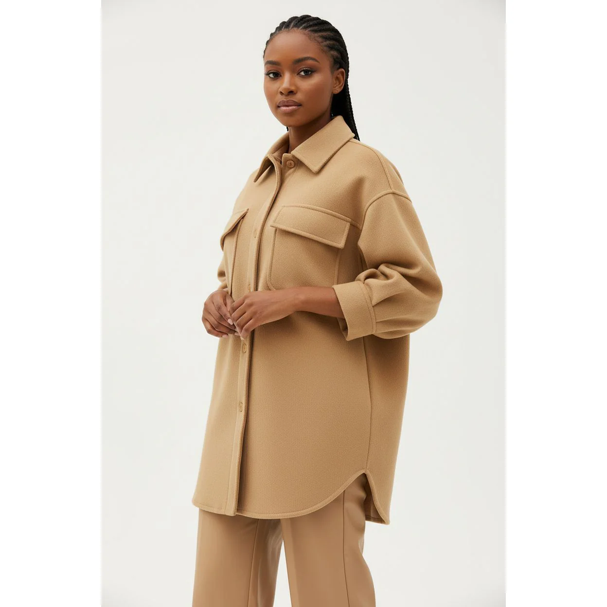 Frenchy Button-Up Longline Coat - Image 3