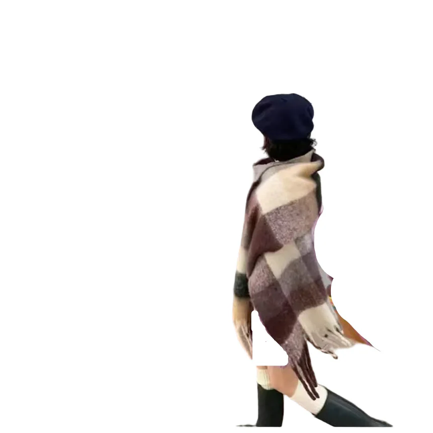 Multi-Color Fringe-Trimmed Blanket Scarf - Image 3