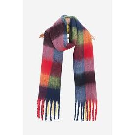 Multi-Color Fringe-Trimmed Blanket Scarf - Image 8