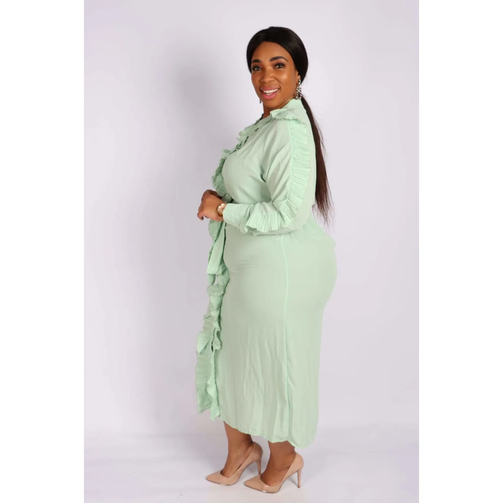 Front Ruffle Dress - Image 3
