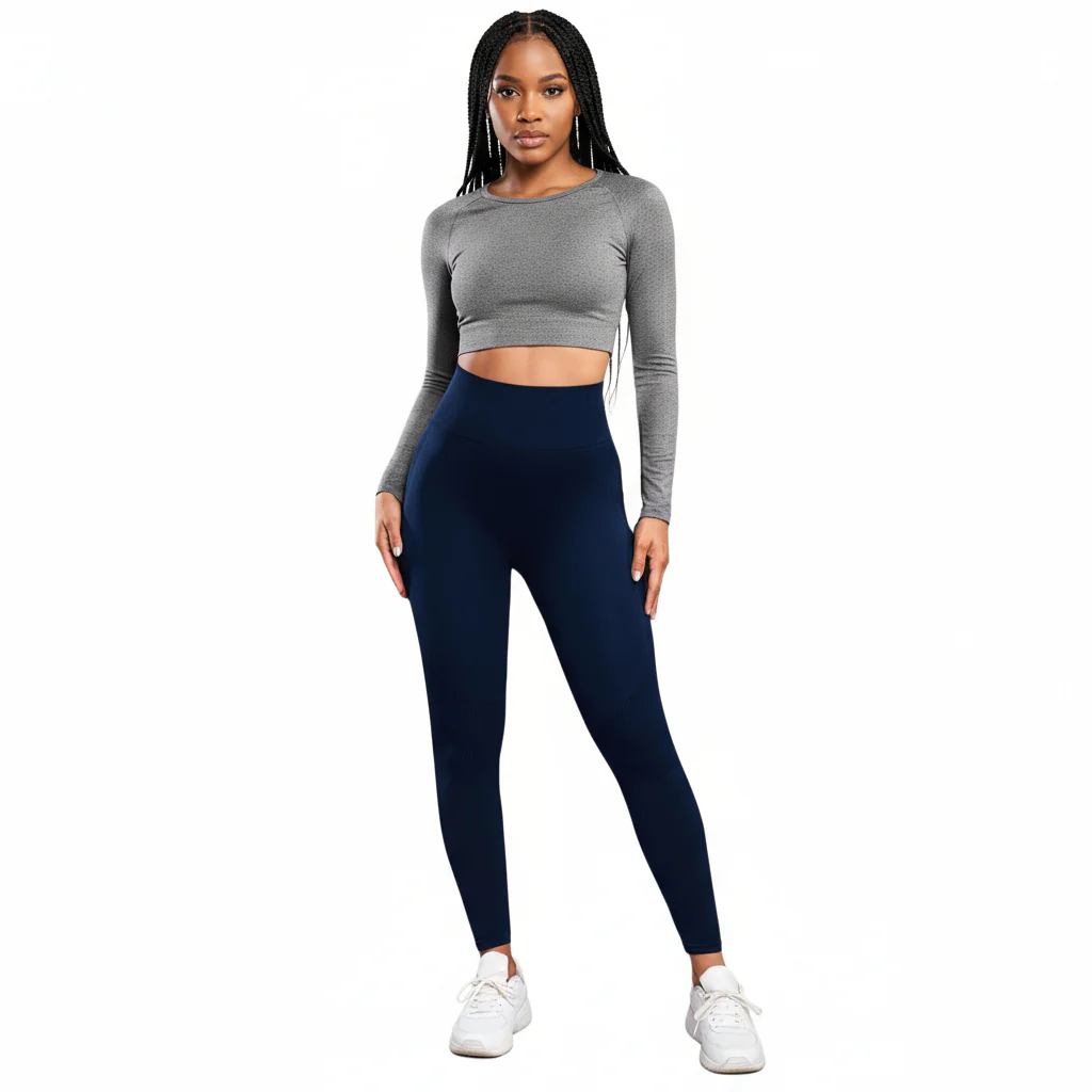 Full Length Seamless Footless Stretching Leggings. - Image 4