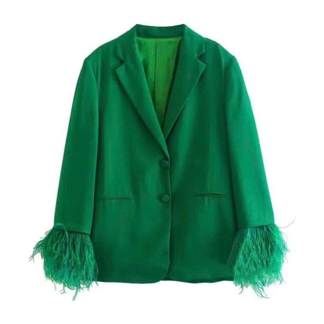 Fur Sleeve Blazer - Image 3
