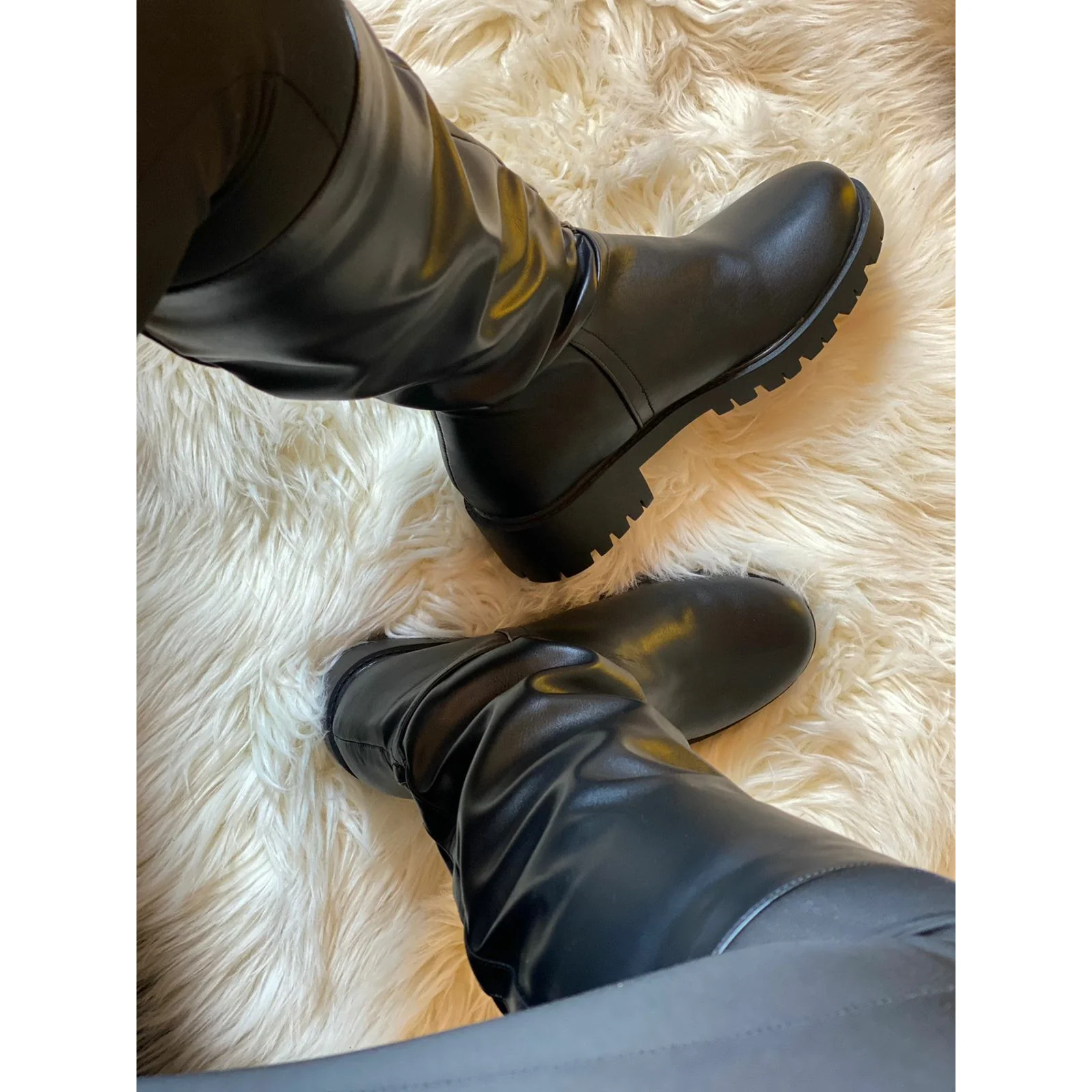 Bellow Knee Leather Boots - Image 5