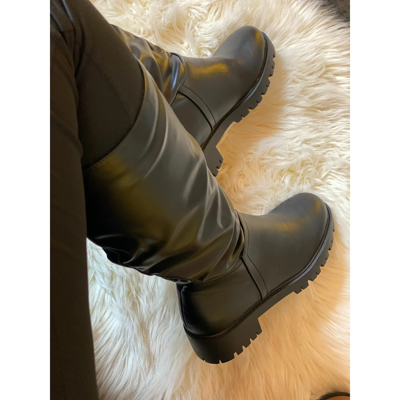Bellow Knee Leather Boots - Image 8