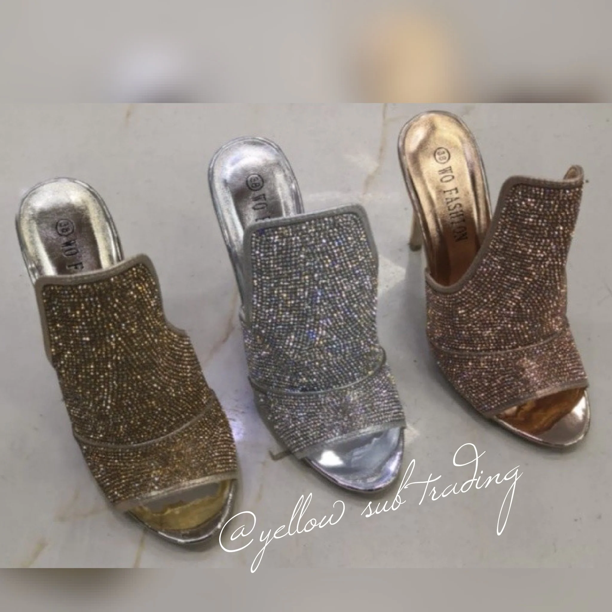 Glitter Open Toe Heels - Image 3