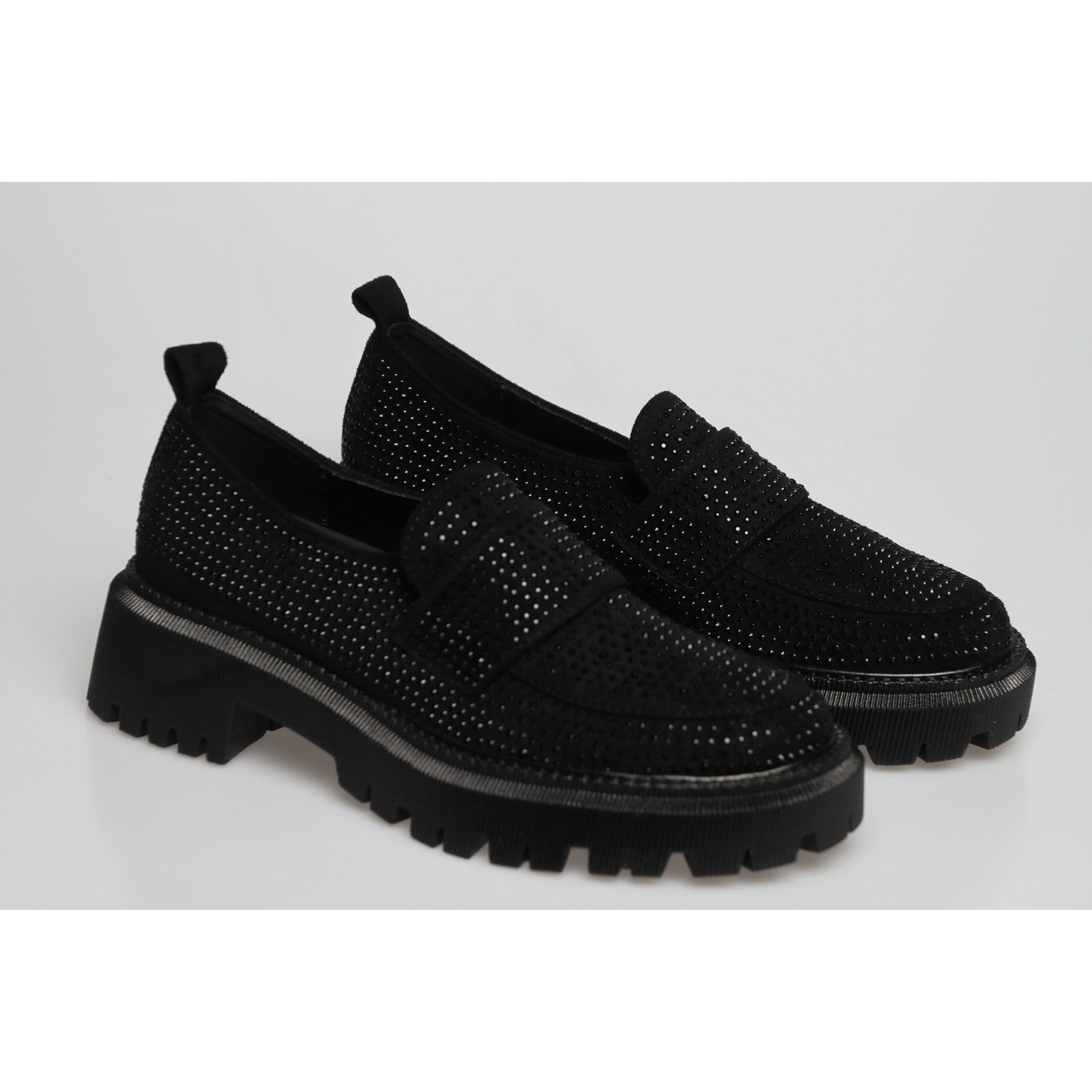 Glitter Square Toe Platform Oxford Shoes - Image 10
