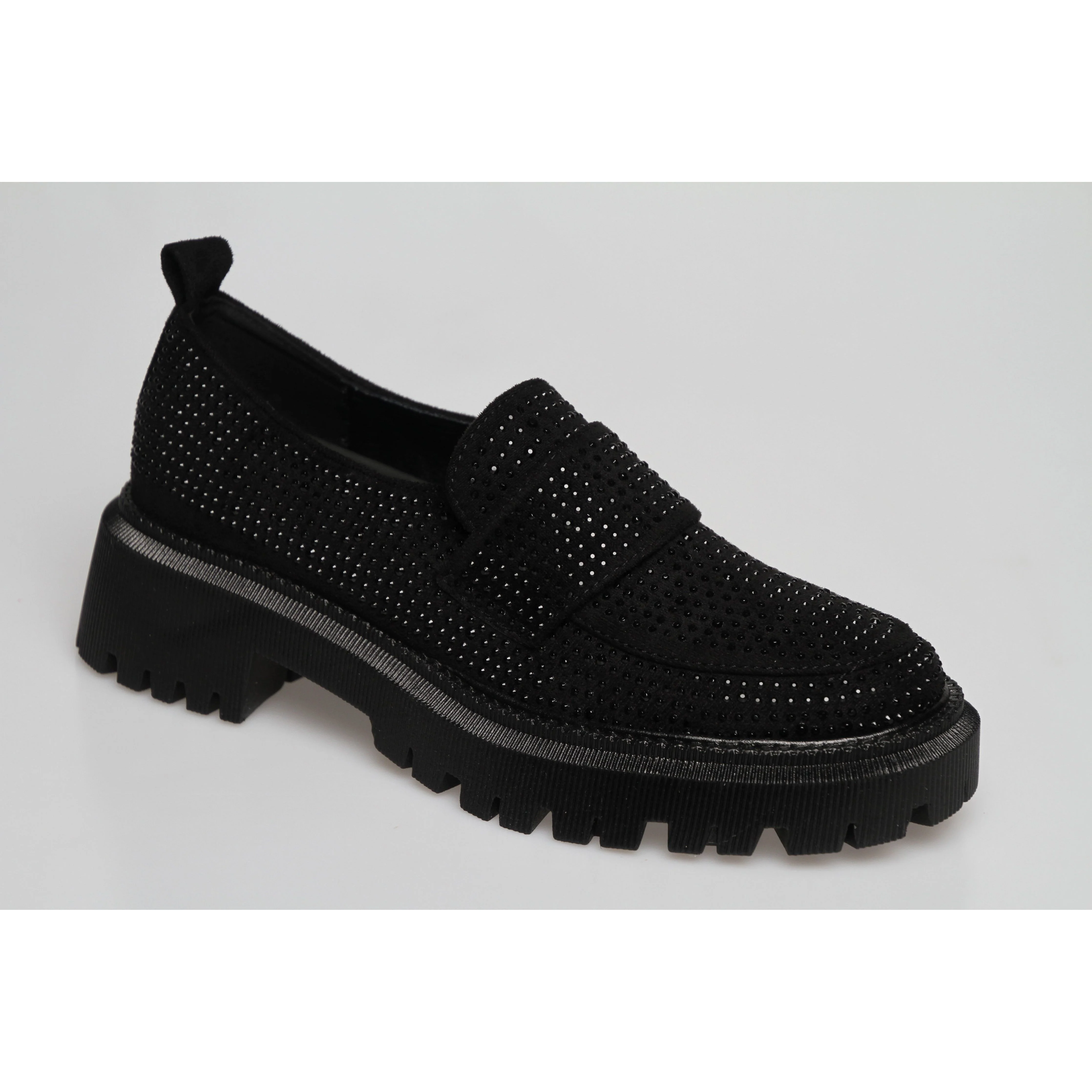 Glitter Square Toe Platform Oxford Shoes - Image 14