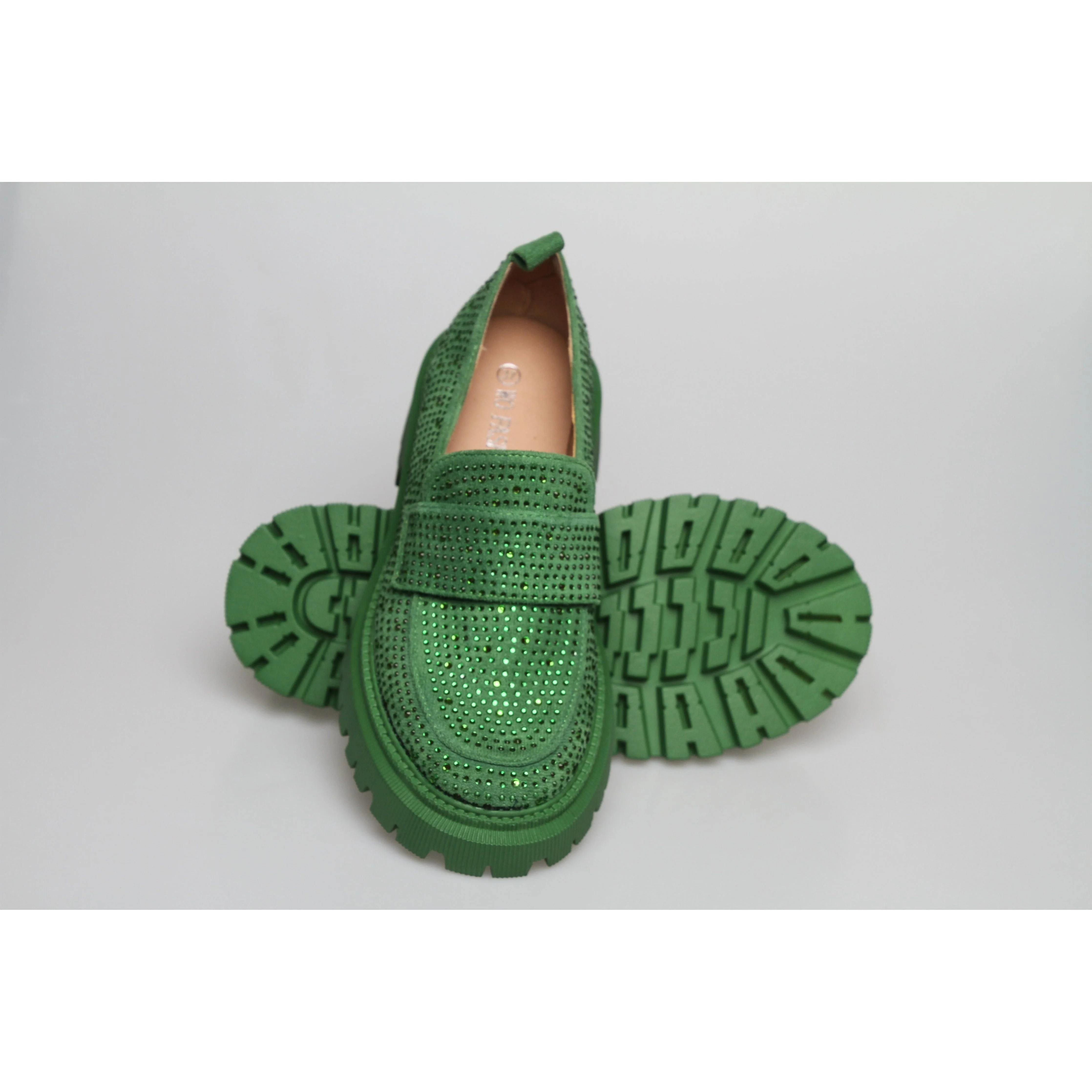 Glitter Square Toe Platform Oxford Shoes - Image 2