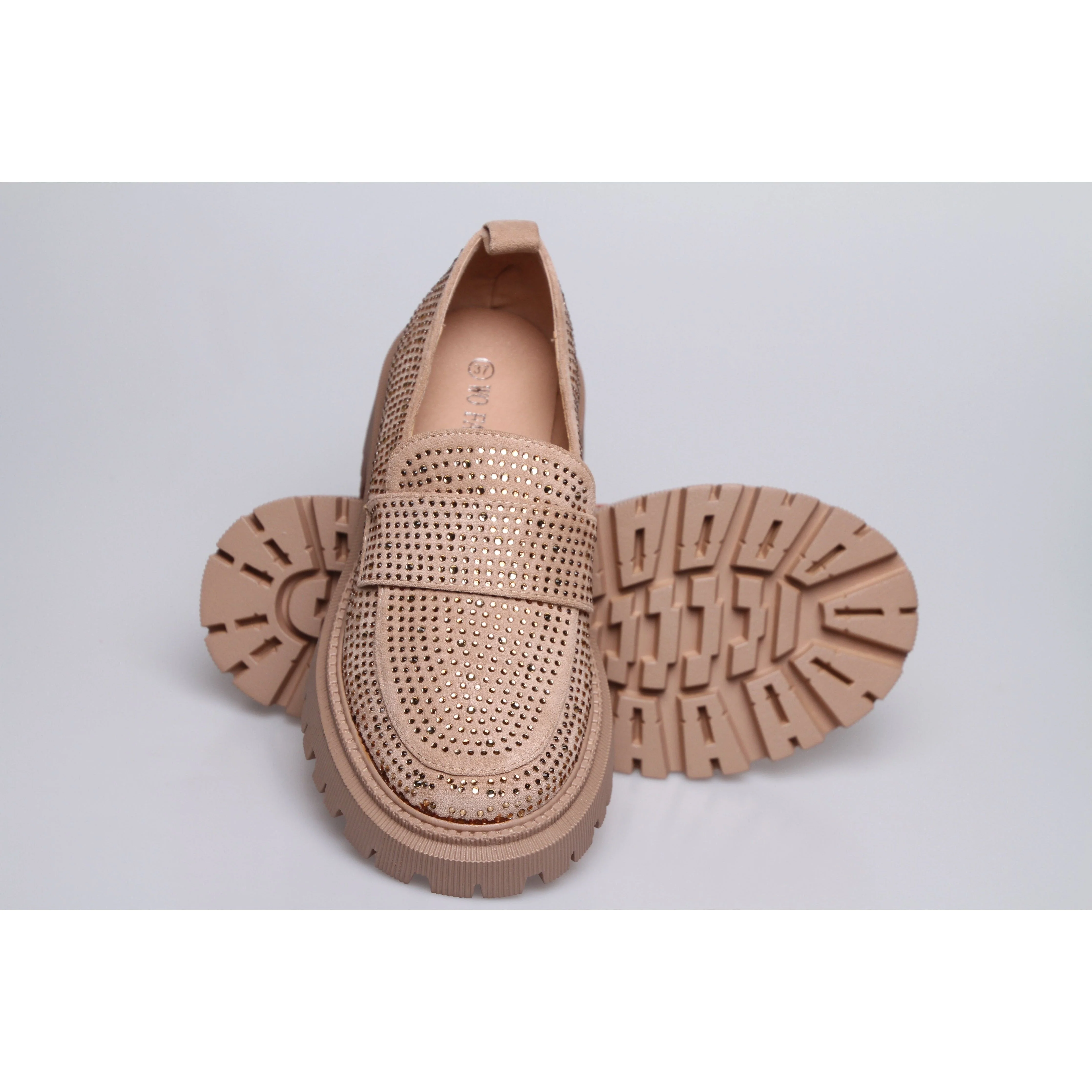 Glitter Square Toe Platform Oxford Shoes - Image 3