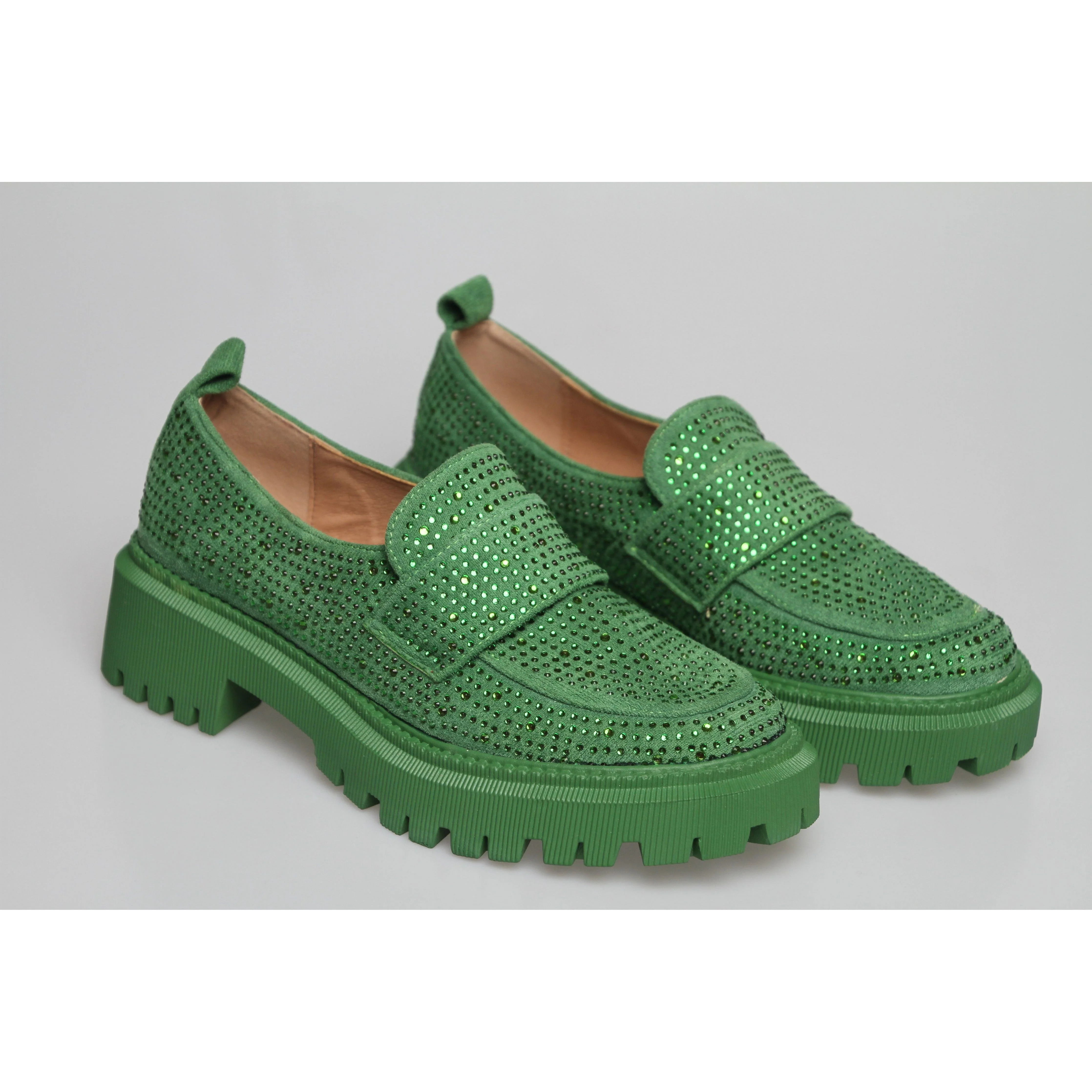 Glitter Square Toe Platform Oxford Shoes - Image 7