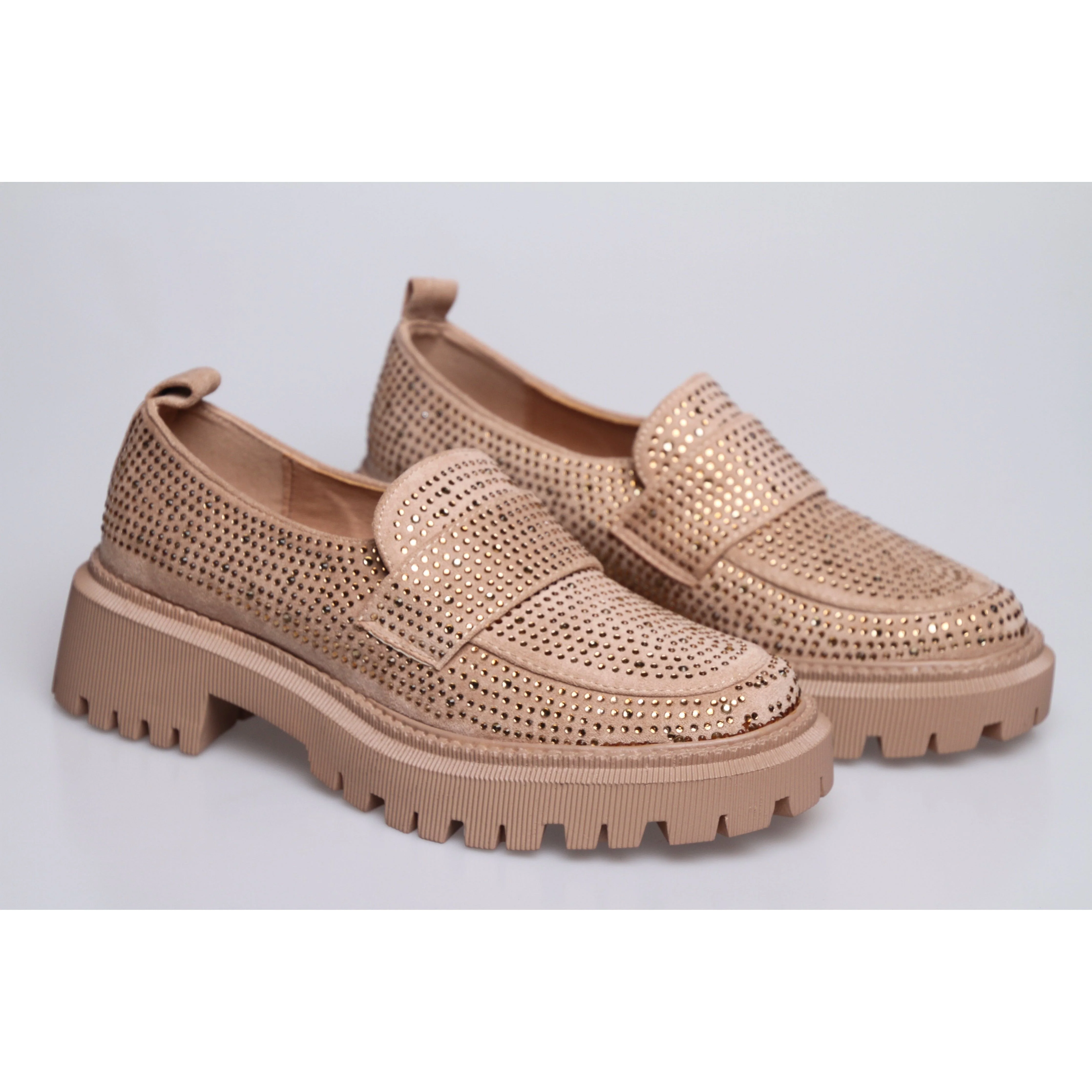 Glitter Square Toe Platform Oxford Shoes - Image 8