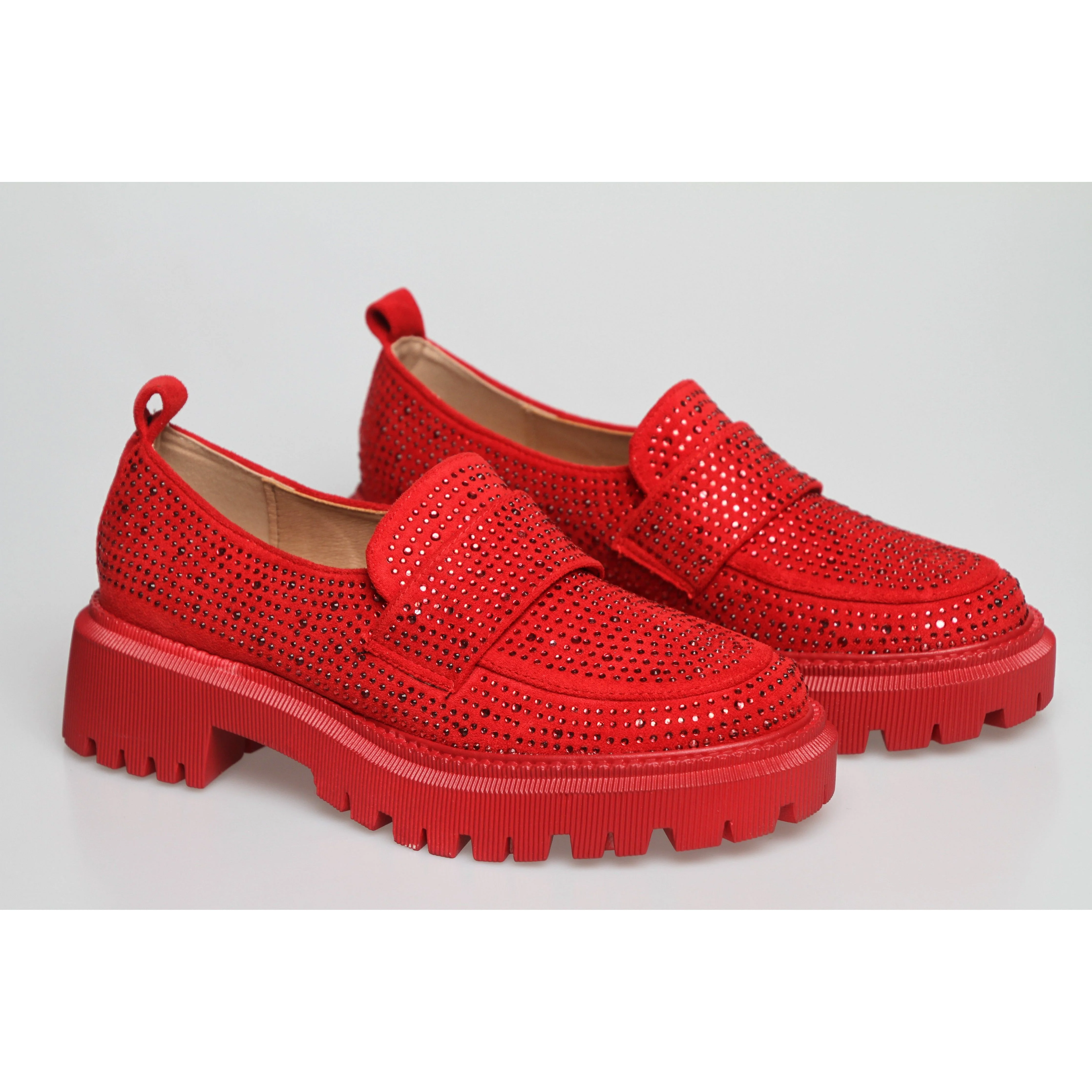 Glitter Square Toe Platform Oxford Shoes - Image 9