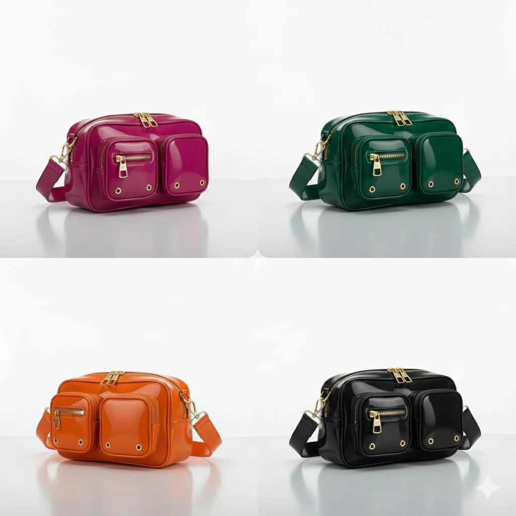Glossy Crossbody Handbag - Image 5