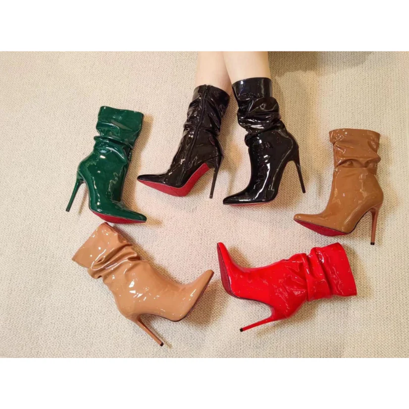 Glossy High Heel Boots - Image 4