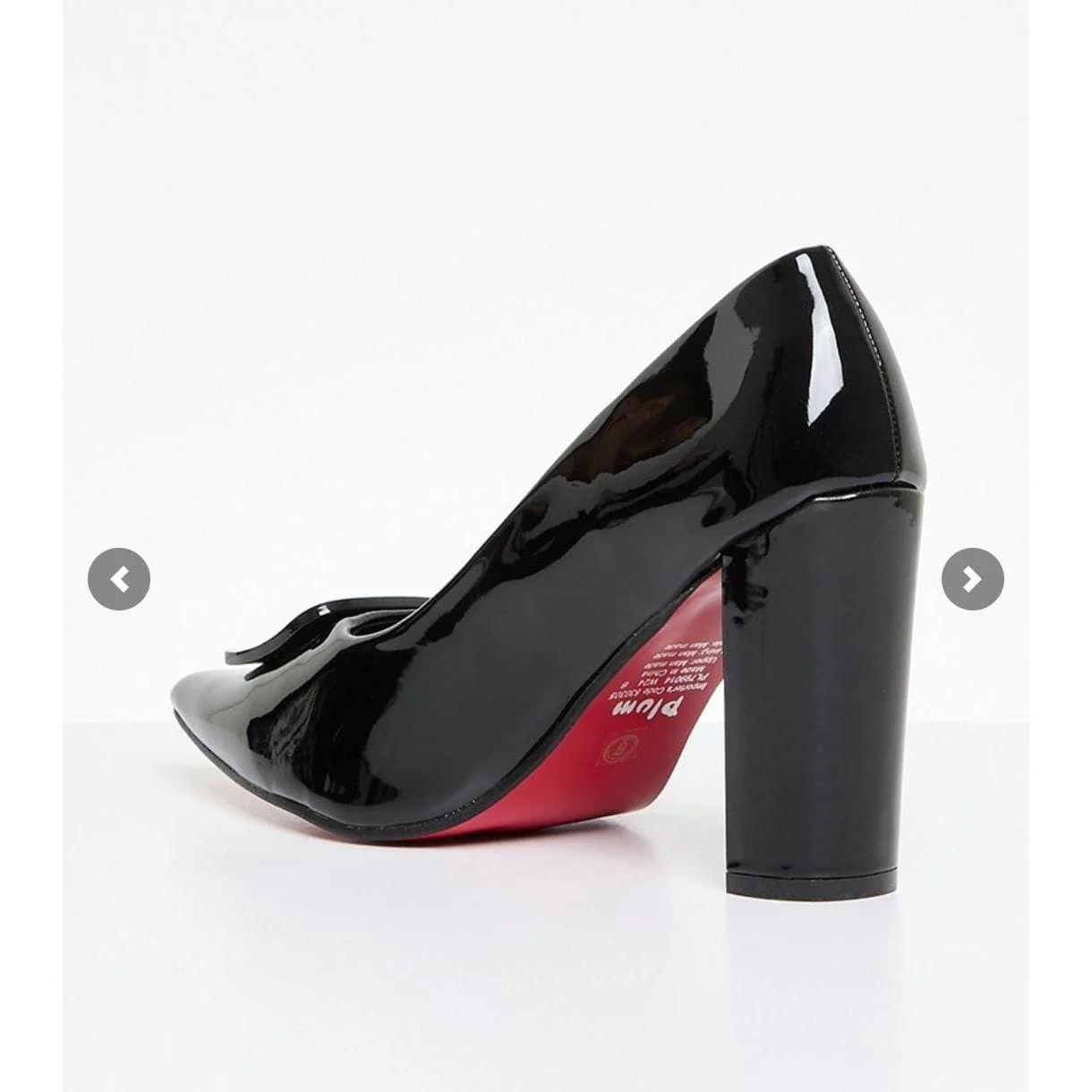 Glossy Pointed Toe Thick Heels - Image 3