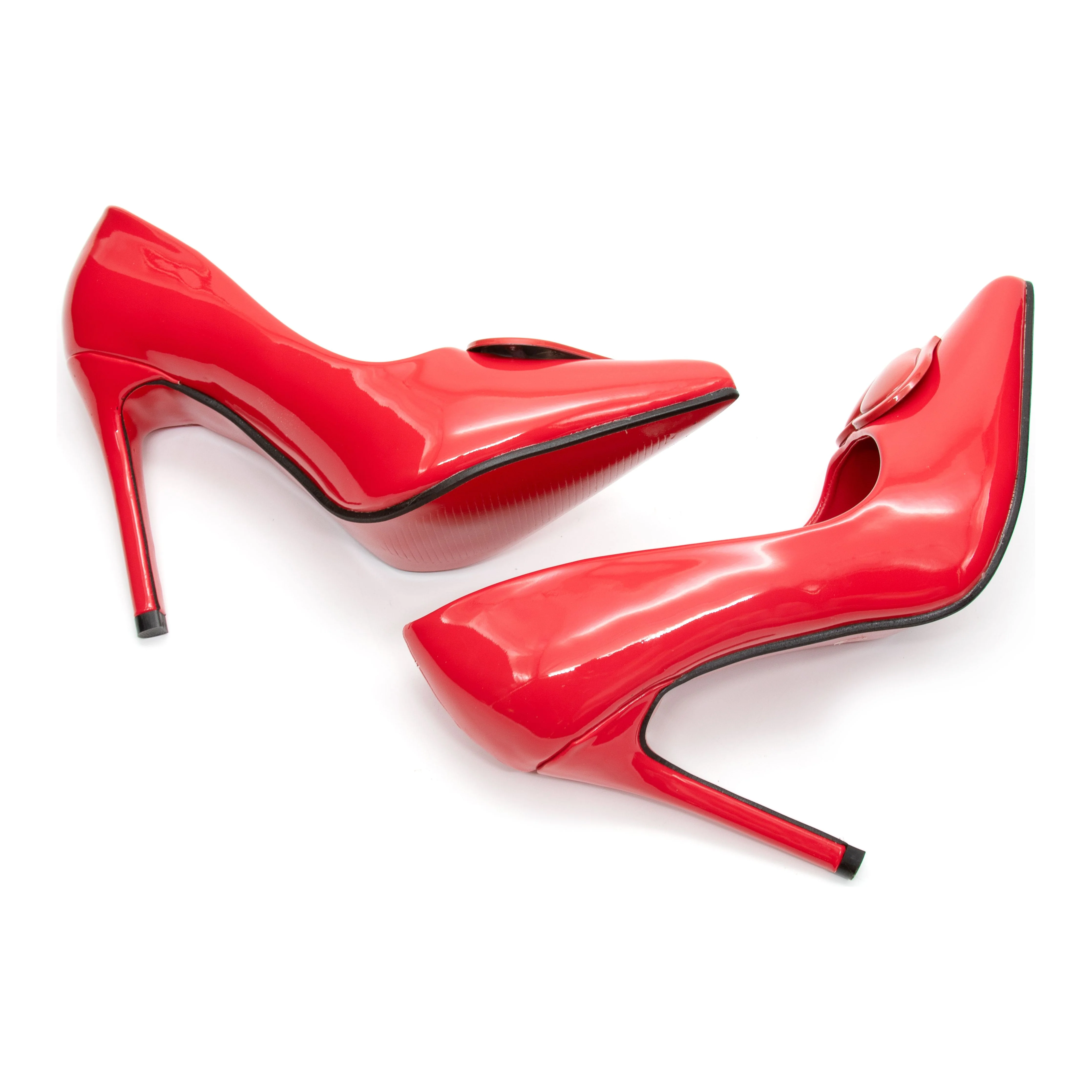 Glossy Red Bottom High Heel - Image 14