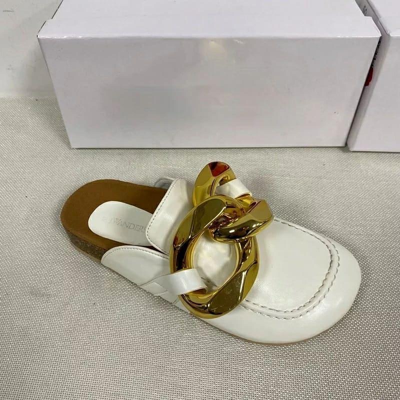Gold Chain Closed sandels - Image 11