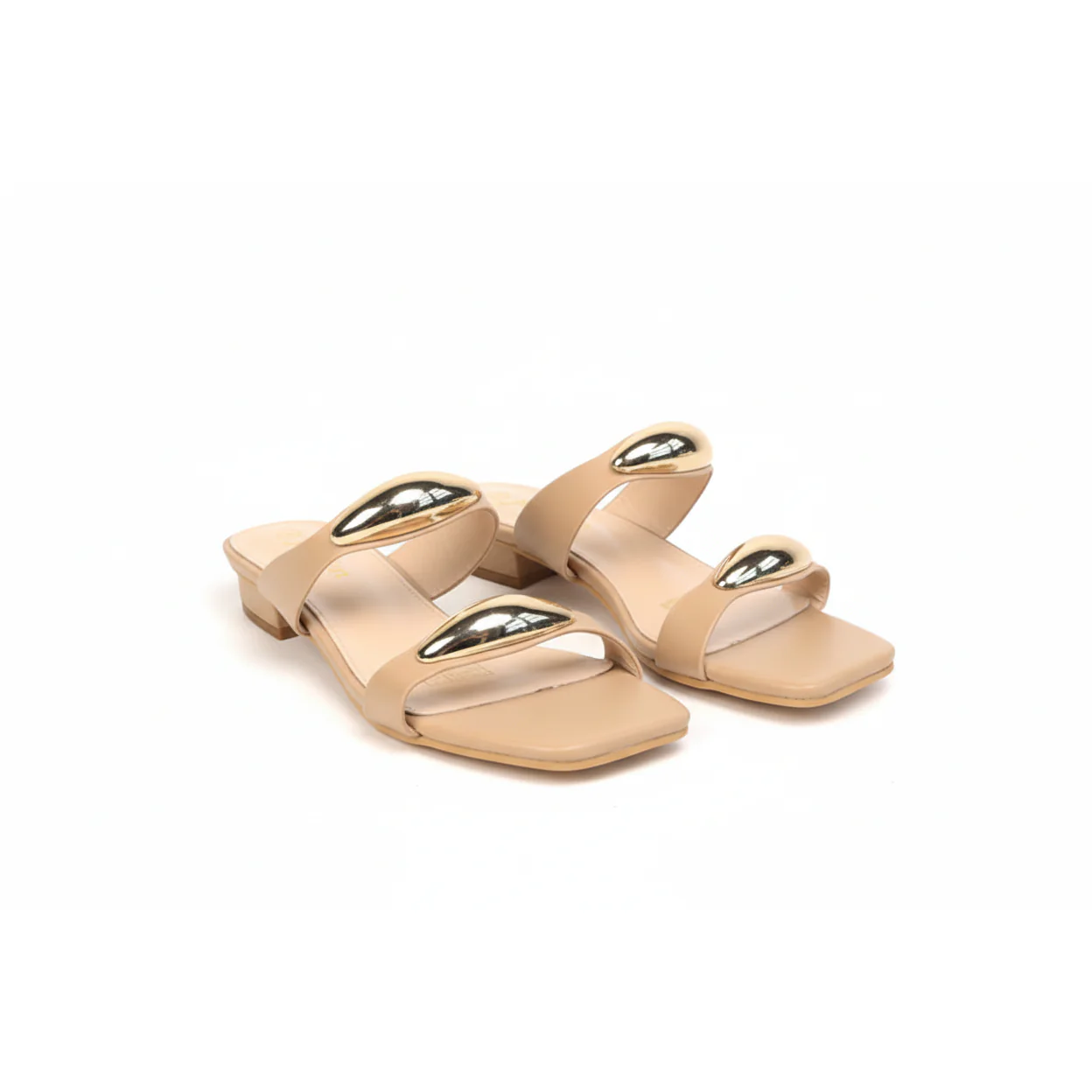 Gold Decor Square toe Slip-on Sandal - Image 3
