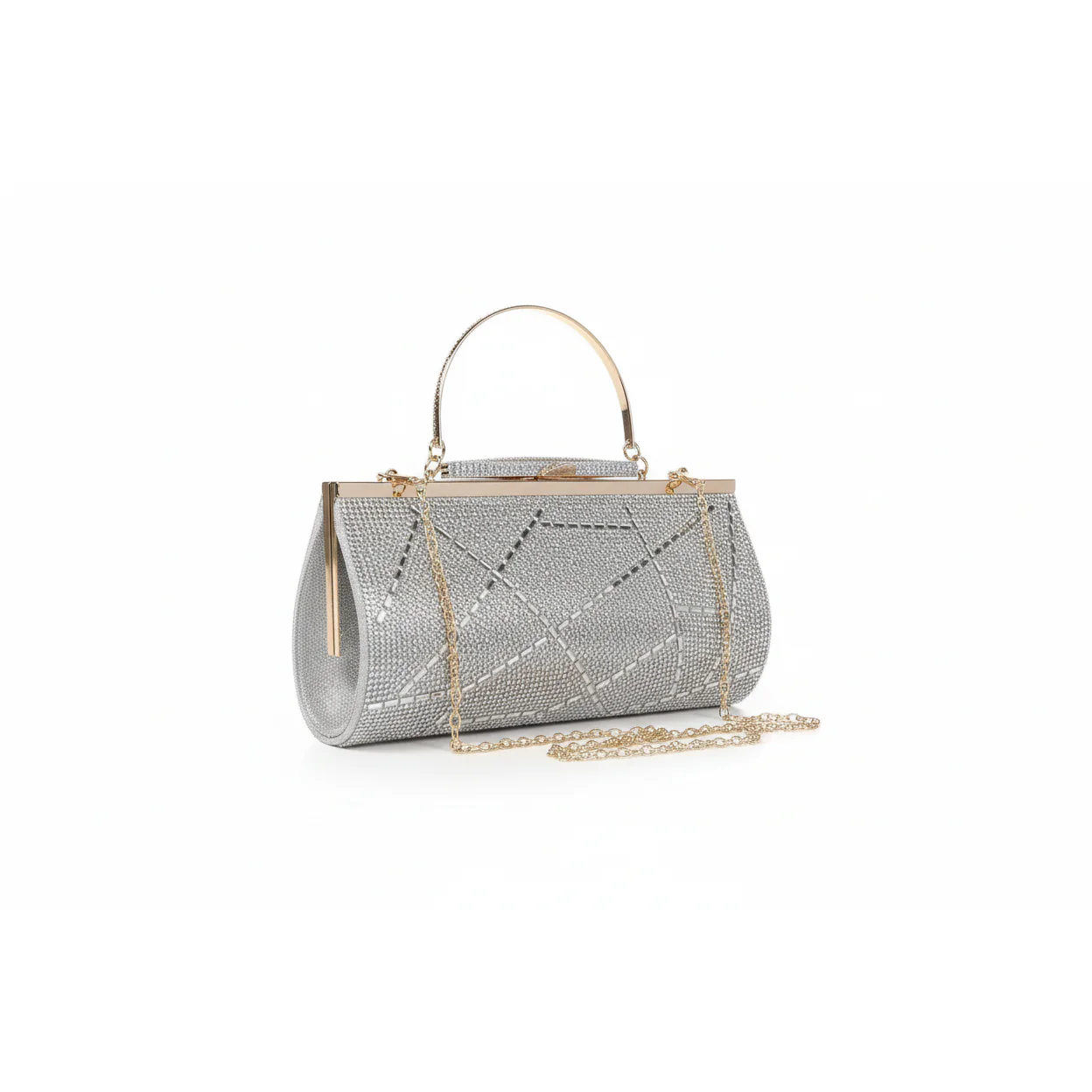 Gold Embellished Rhinestone Bag