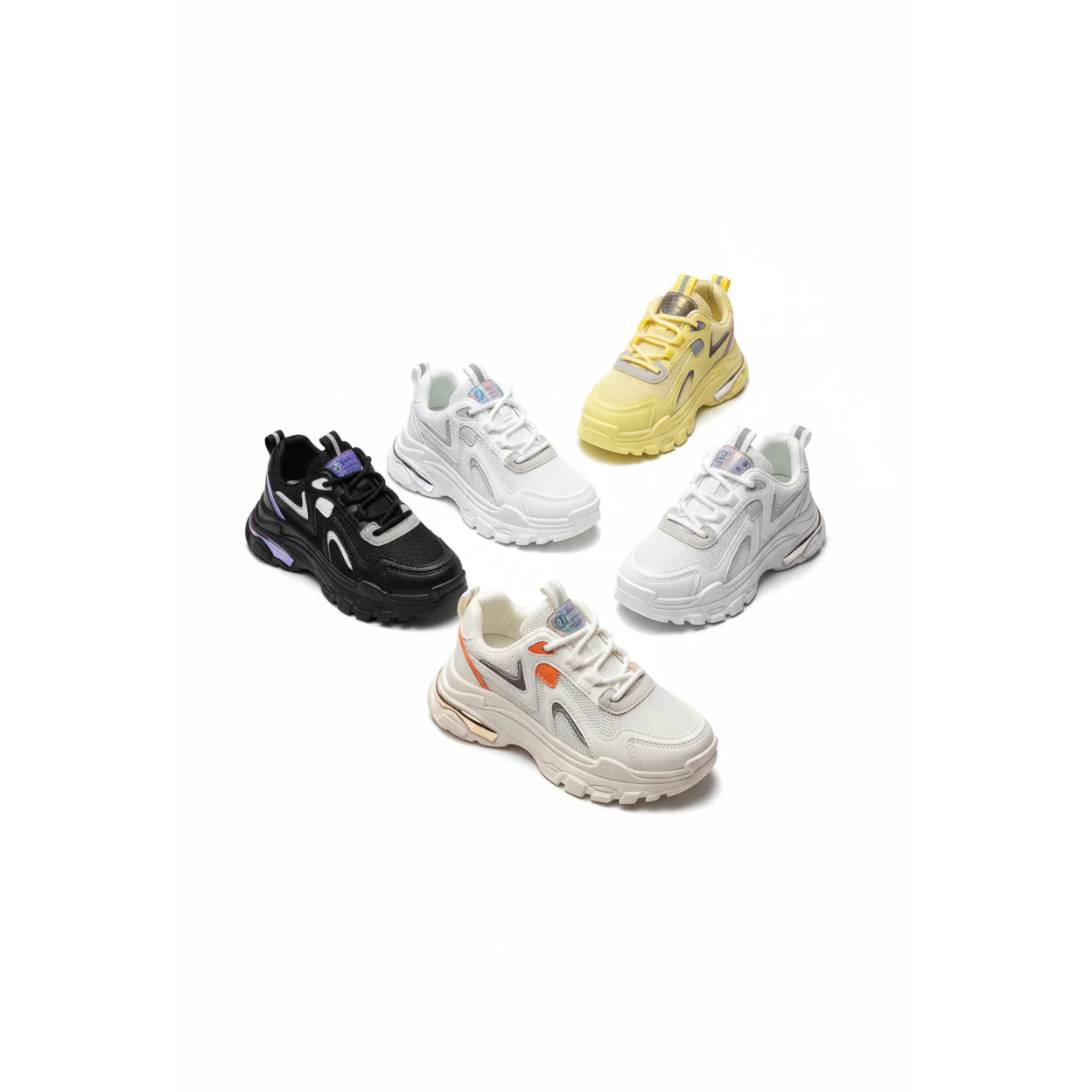 Thick Sole Lace-Up Sneakers - Image 5