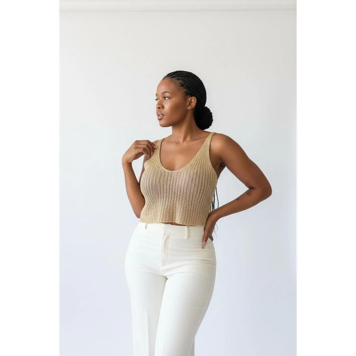 Half Sequin Crop Top - Image 3