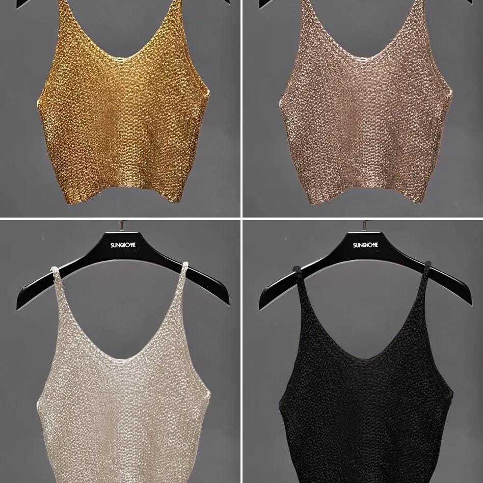 Half Sequin Crop Top - Image 6