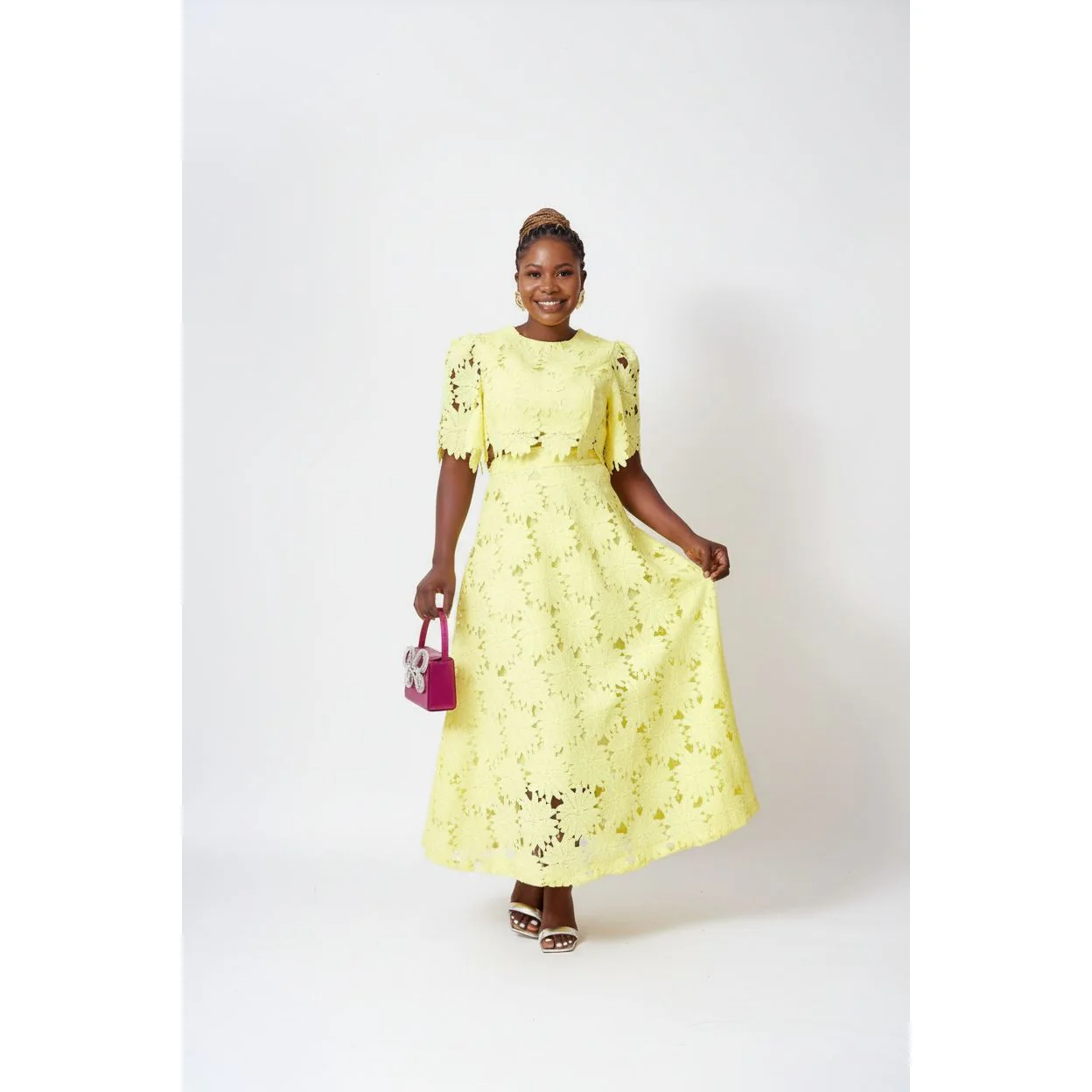 Plus Size Half Sleeve Button Lapel Denim Dress - Image 2