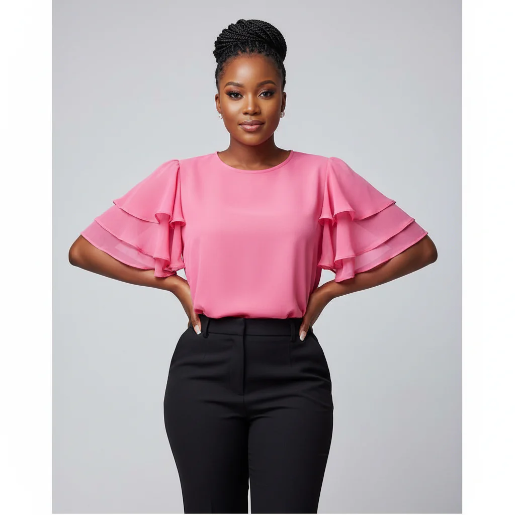 Half-sleeved Waltz Blouse Top. - Image 3