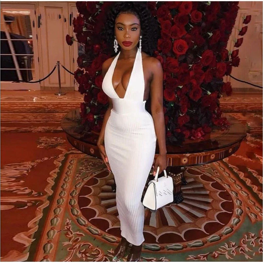 Halter Neck Backless Dress - Image 6