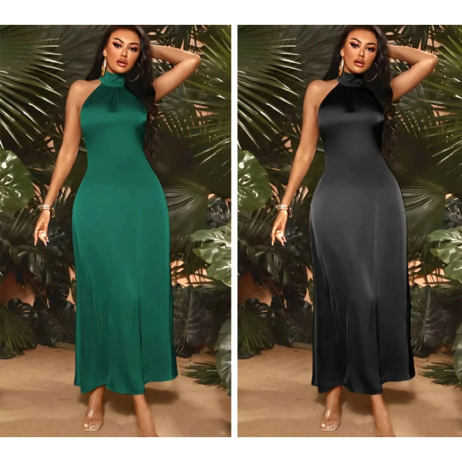 Halter Neck Sleeveless Backless Dress - Image 5
