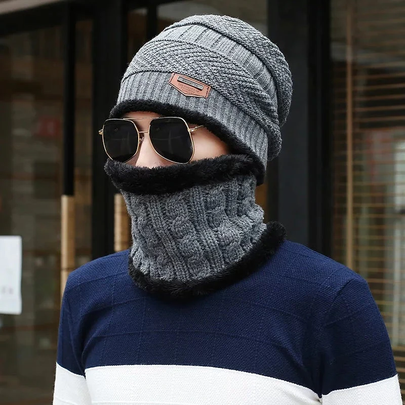 winter wool cap two-piece winter warm set - Image 4