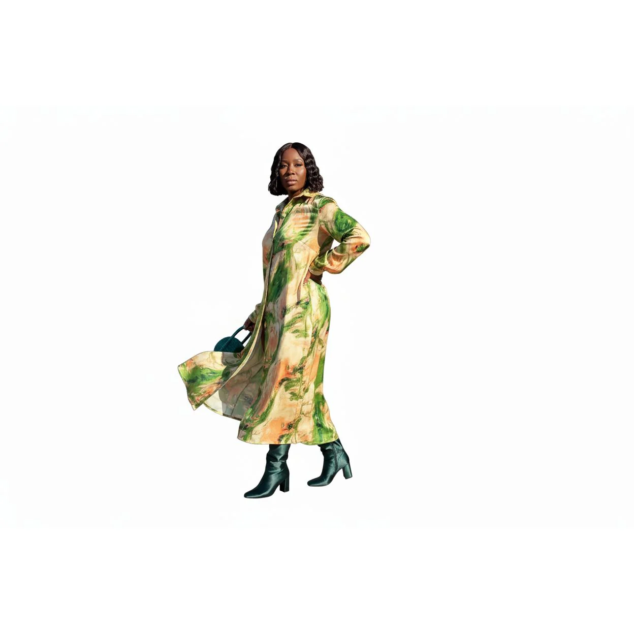 Hidden Gems Satin Midi Dress.
