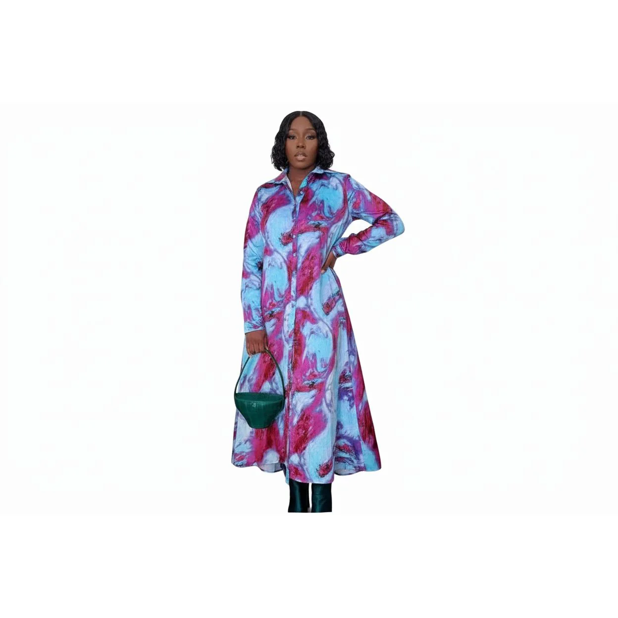 Hidden Gems Satin Midi Dress. - Image 2