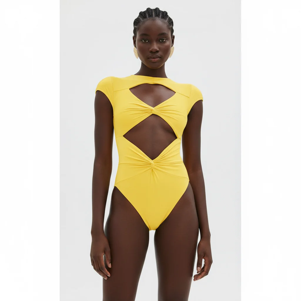 High Neck One Piece Bikini - Image 2