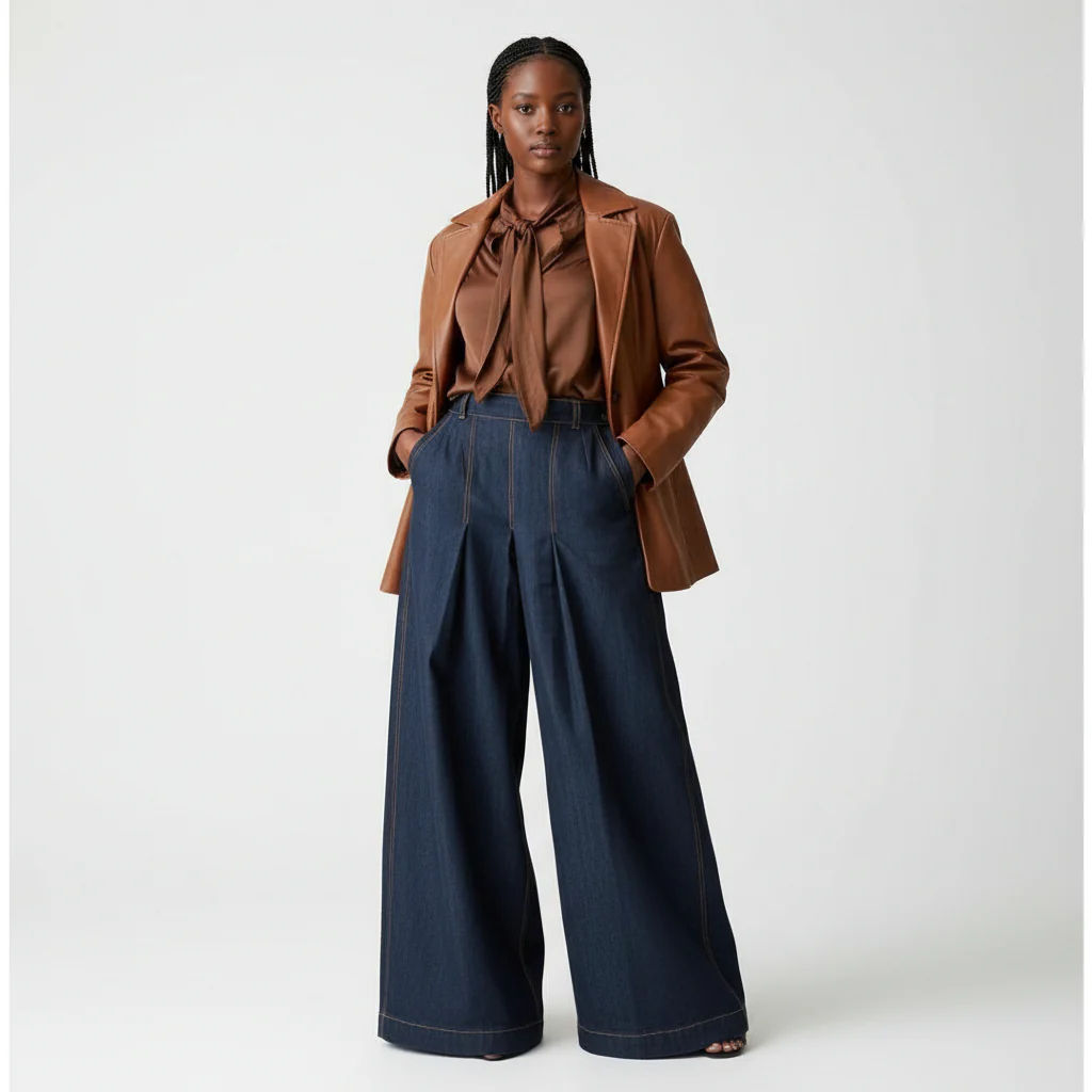 High Waist Baggy Wide Pants. - Image 2
