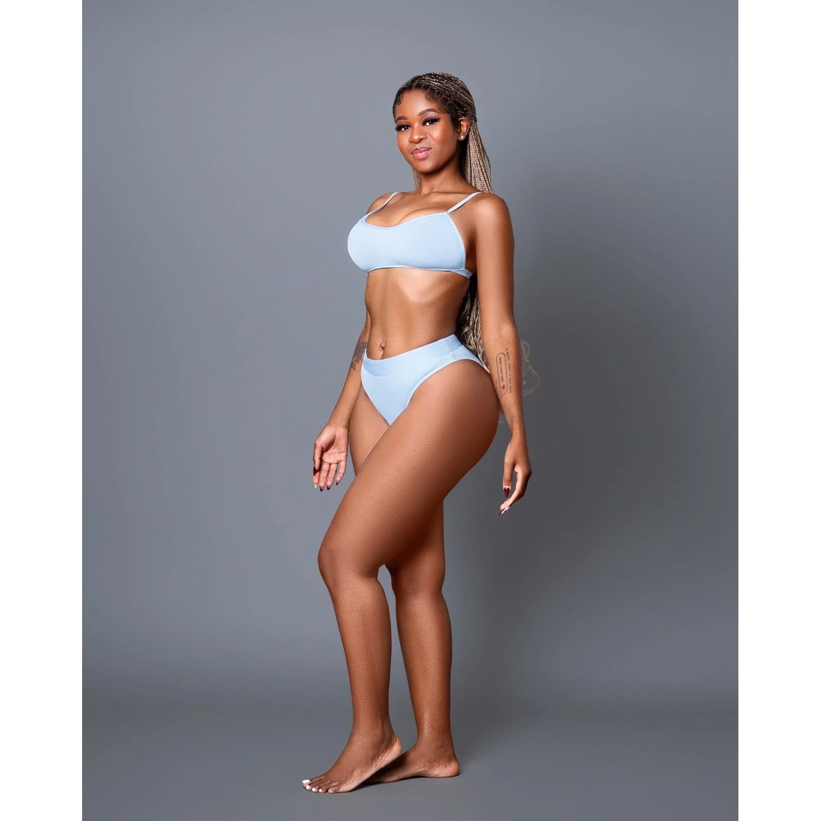High Waist Bikini Breathable Shoulder Strap Two Piece Swimsuit. - Image 2