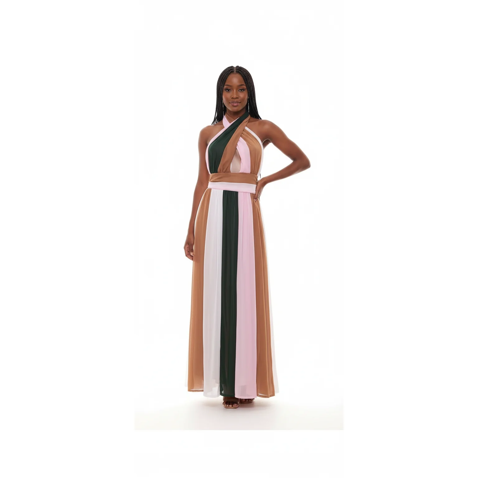 High Waisted Sleeveless Dress - Image 2