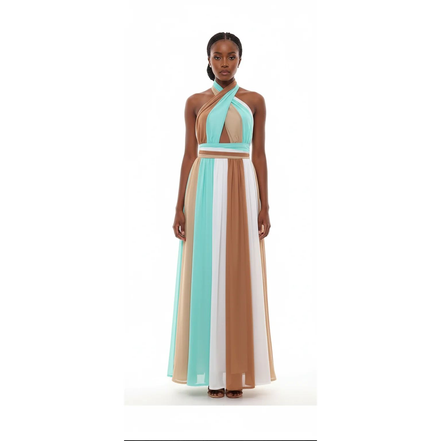High Waisted Sleeveless Dress - Image 3