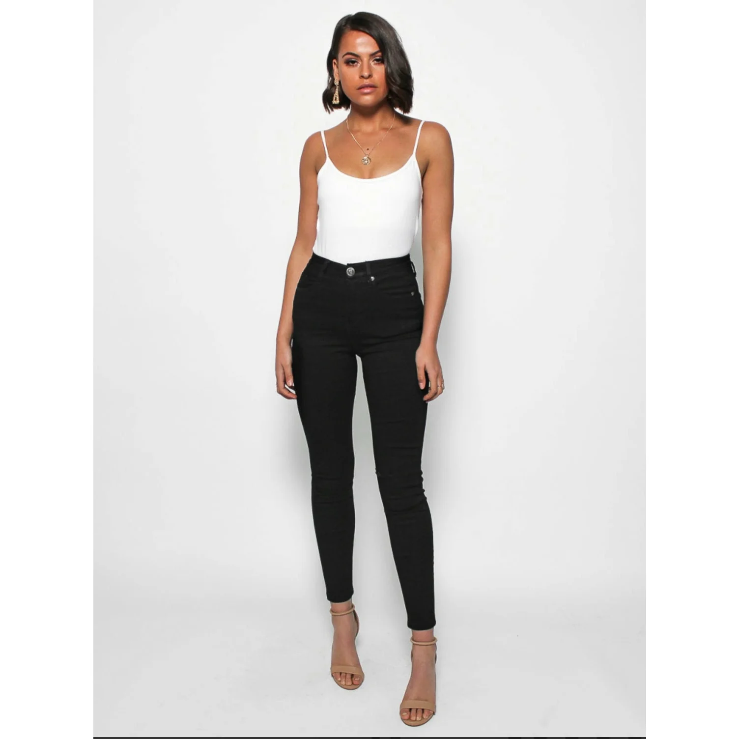 Plus-Size High Waisted Black skinny Jeans - Image 4