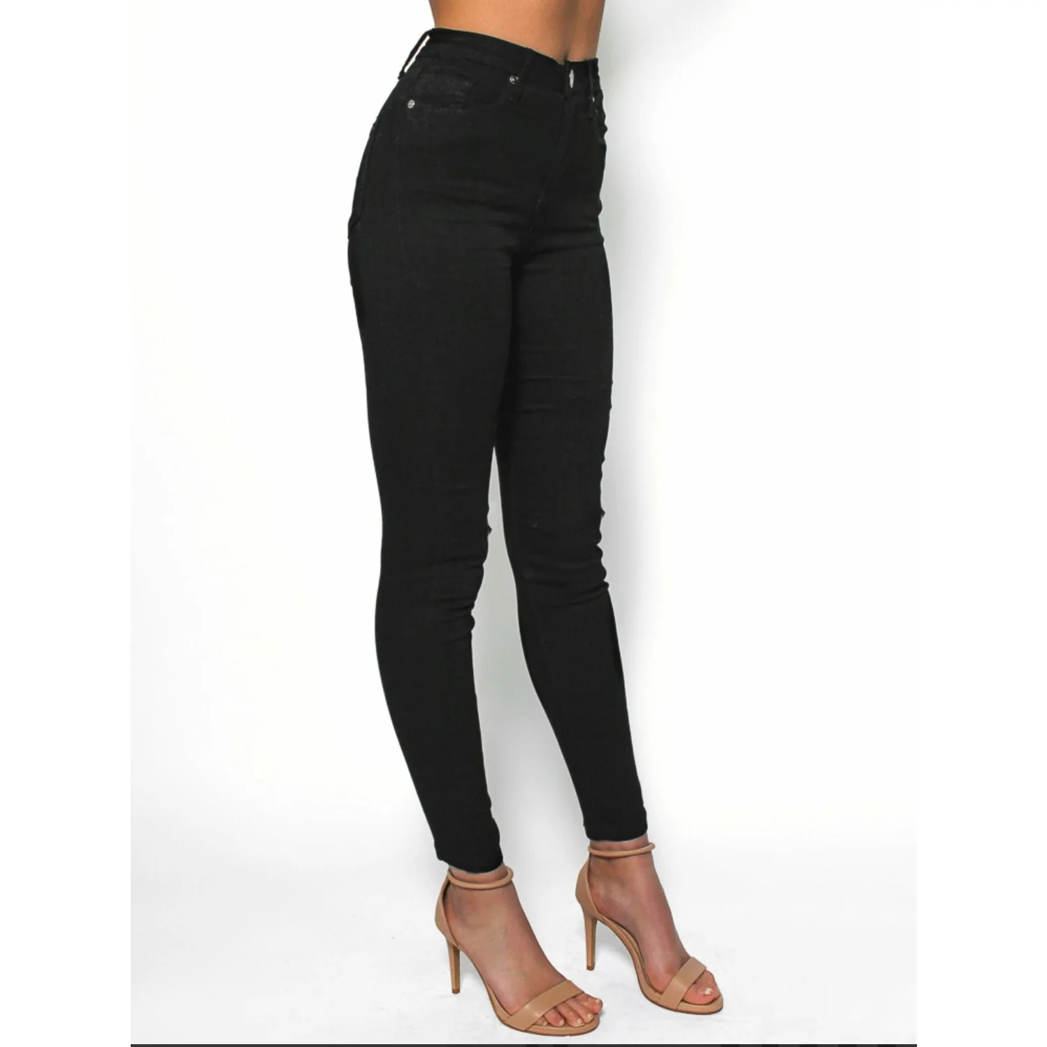 Plus-Size High Waisted Black skinny Jeans - Image 6
