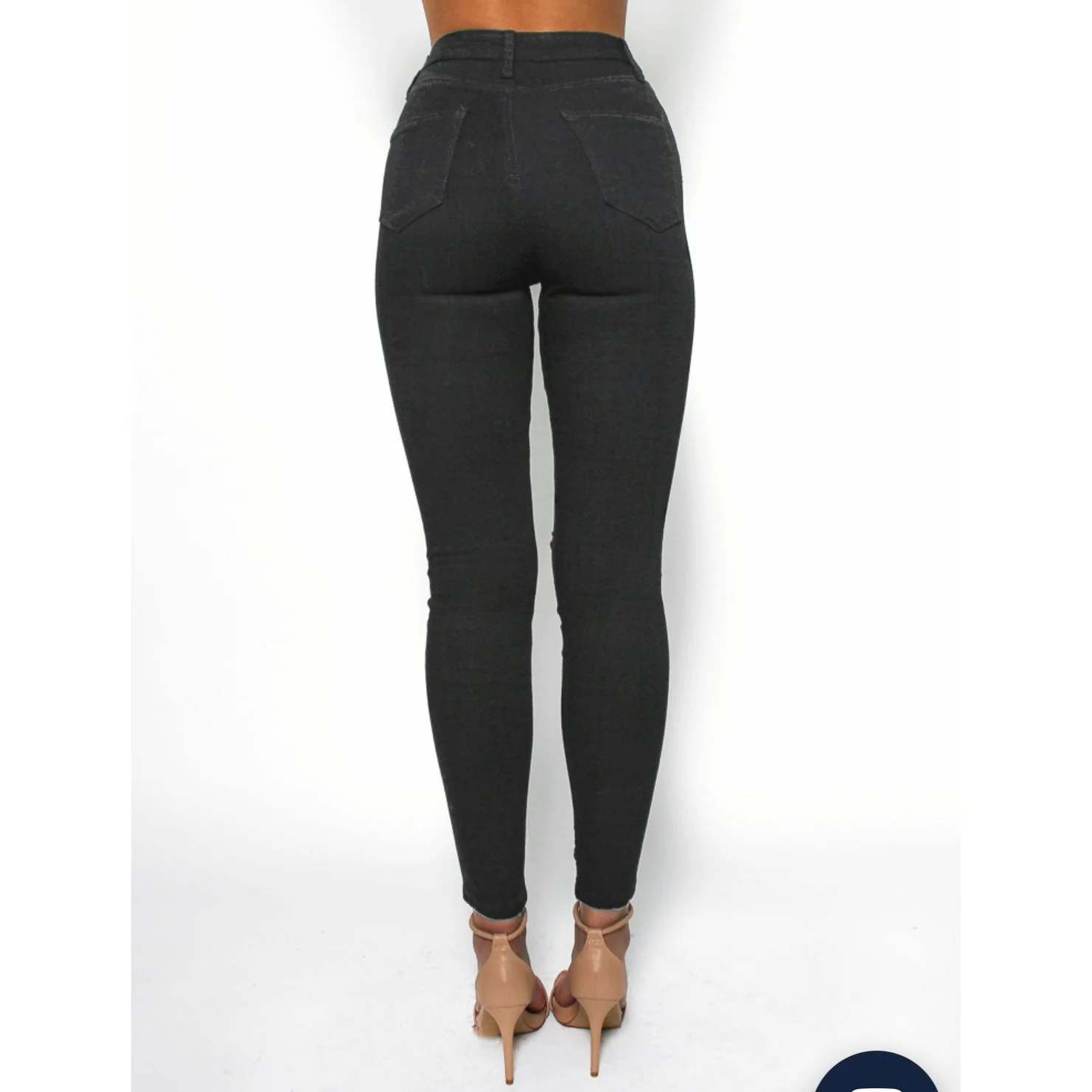 Plus-Size High Waisted Black skinny Jeans - Image 8