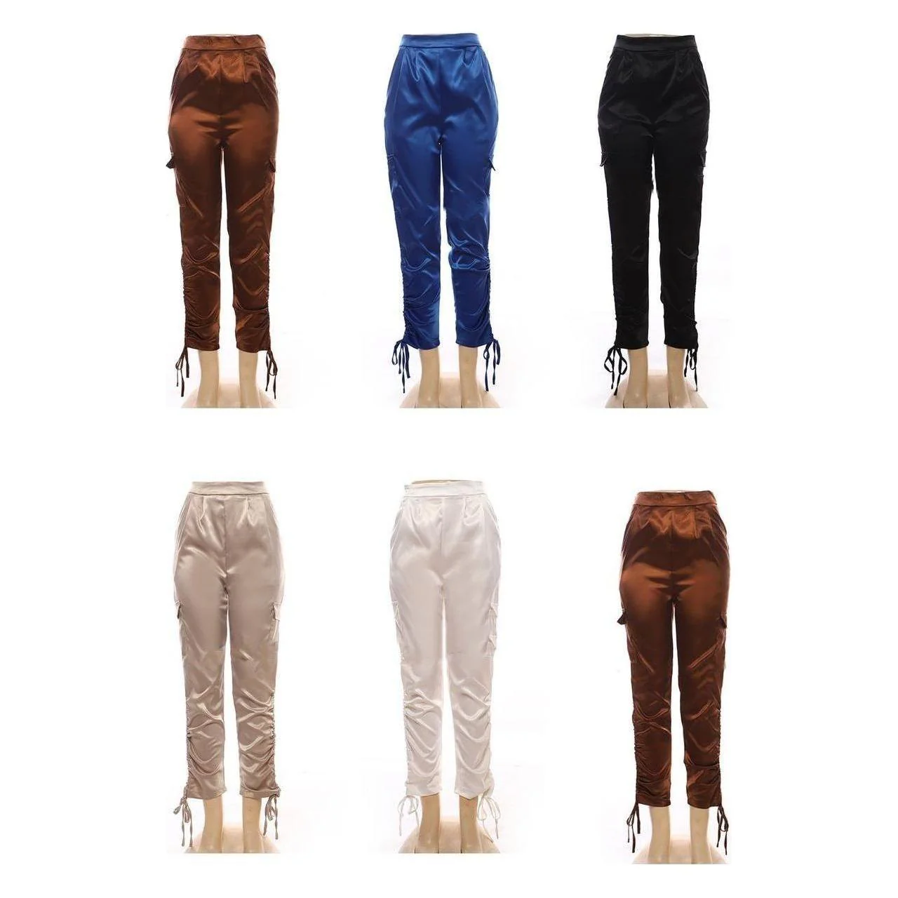High Waisted Satin Pants - Image 6