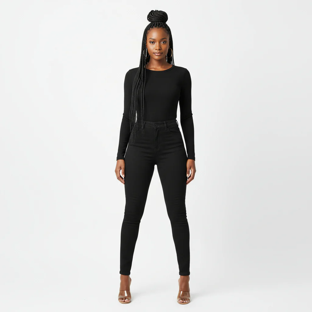 High Waisted Skinny Jeans - Image 2