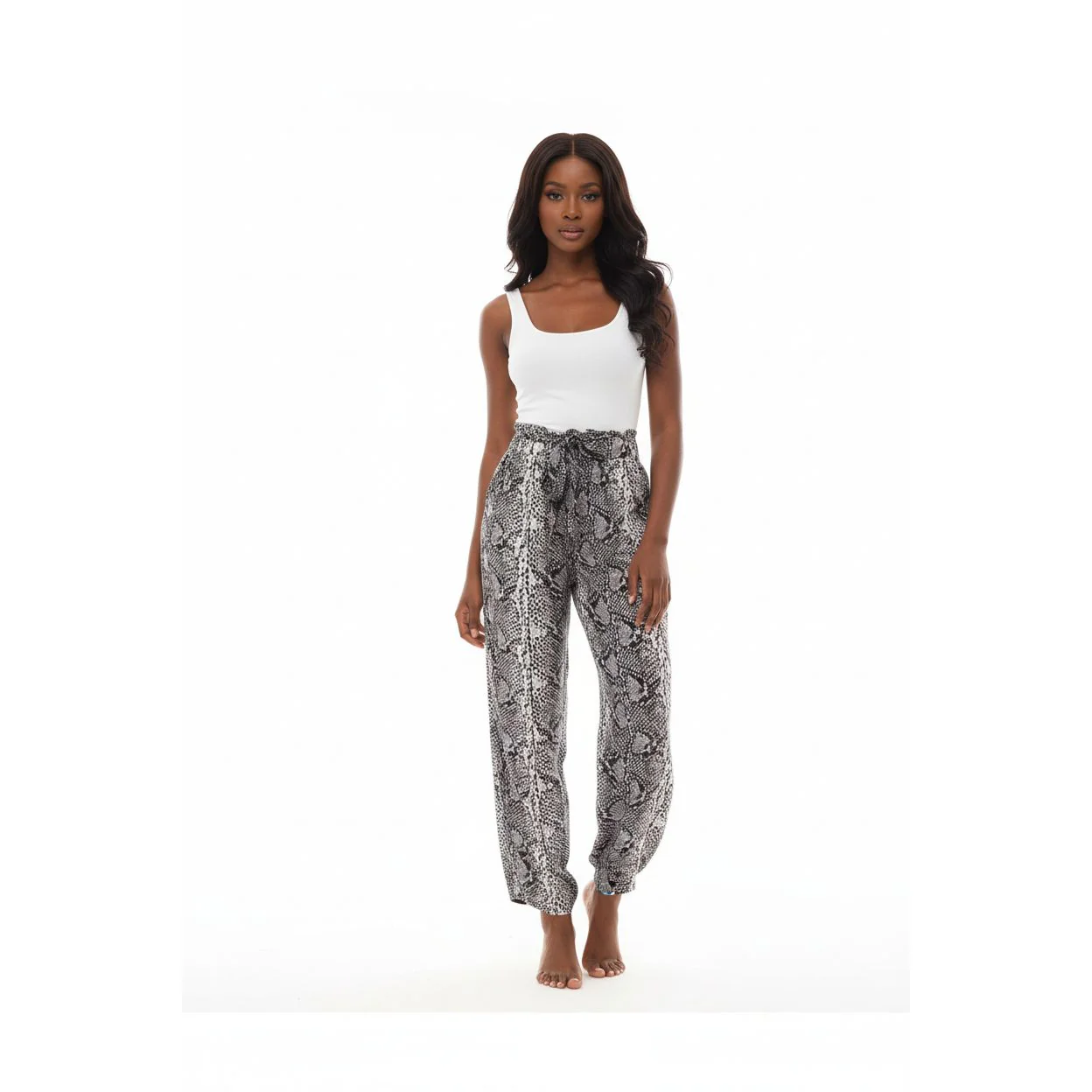 High Waisted snake skin print palaza pants - Image 2