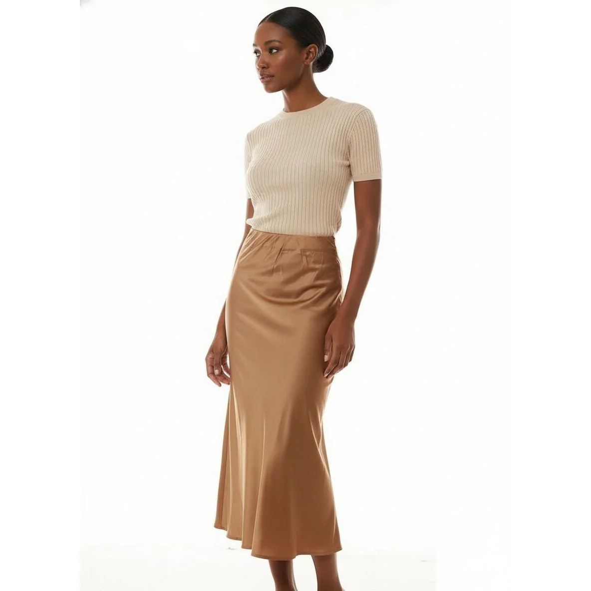 High Waisted Summer Satin Skirts - Image 4