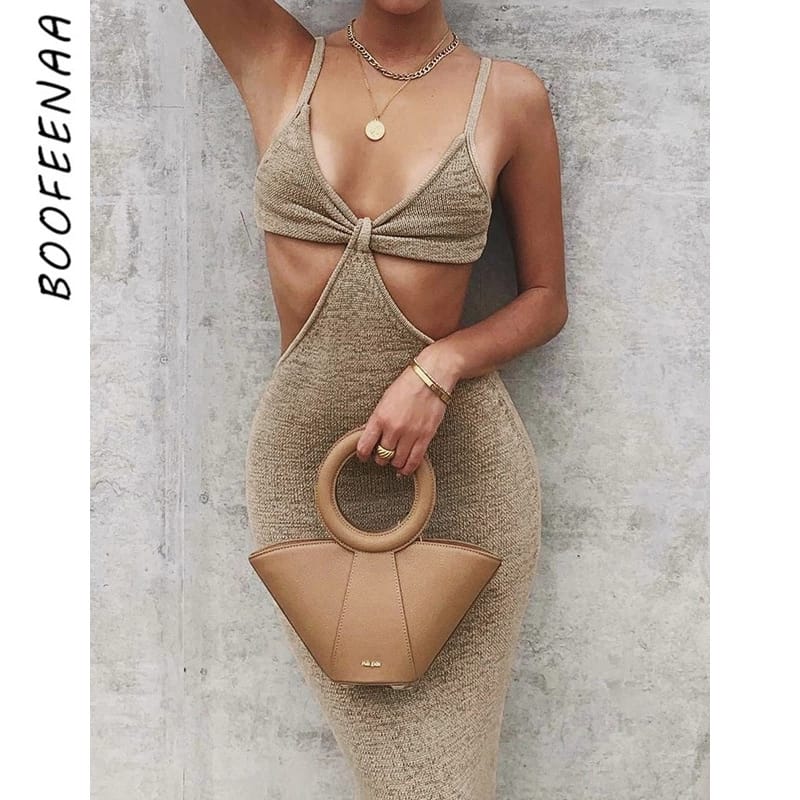 Hollow Out Sexy Sleeveless Bodycon Dress - Image 11